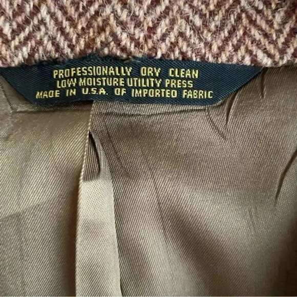 Vintage Adam’s Row Harris Tweed Wool Blazer Jacket Sports Coat Size 42R - Picture 8 of 13